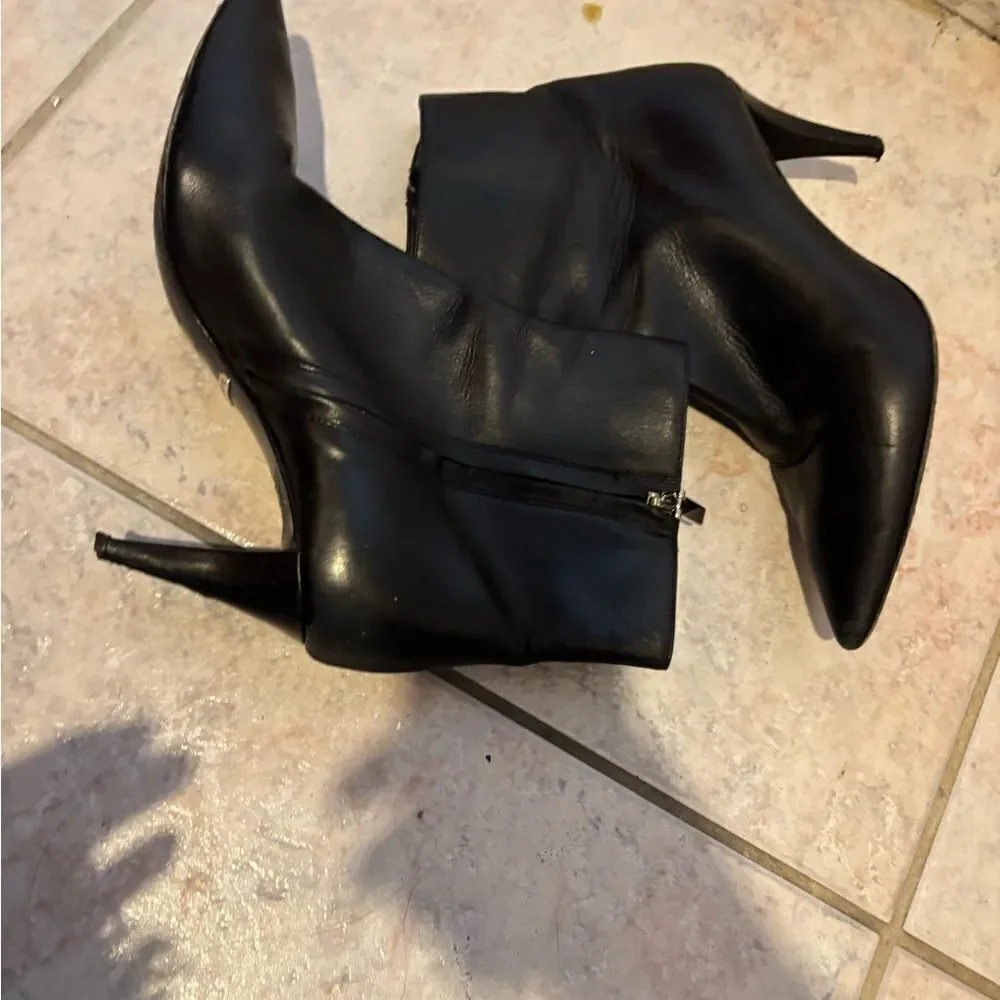 Roberto Cavalli dress heels classic shoes pointed toe Ankle Boot leather bootie